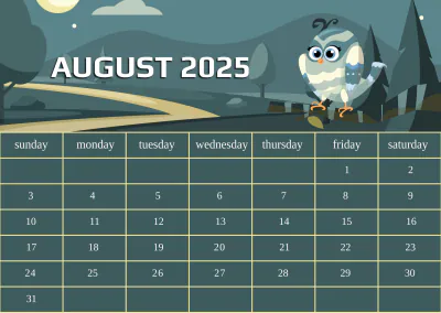 Free 2025 Calendar Template to Edit Online