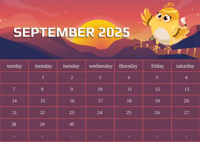 Free 2025 Calendar Template to Edit Online