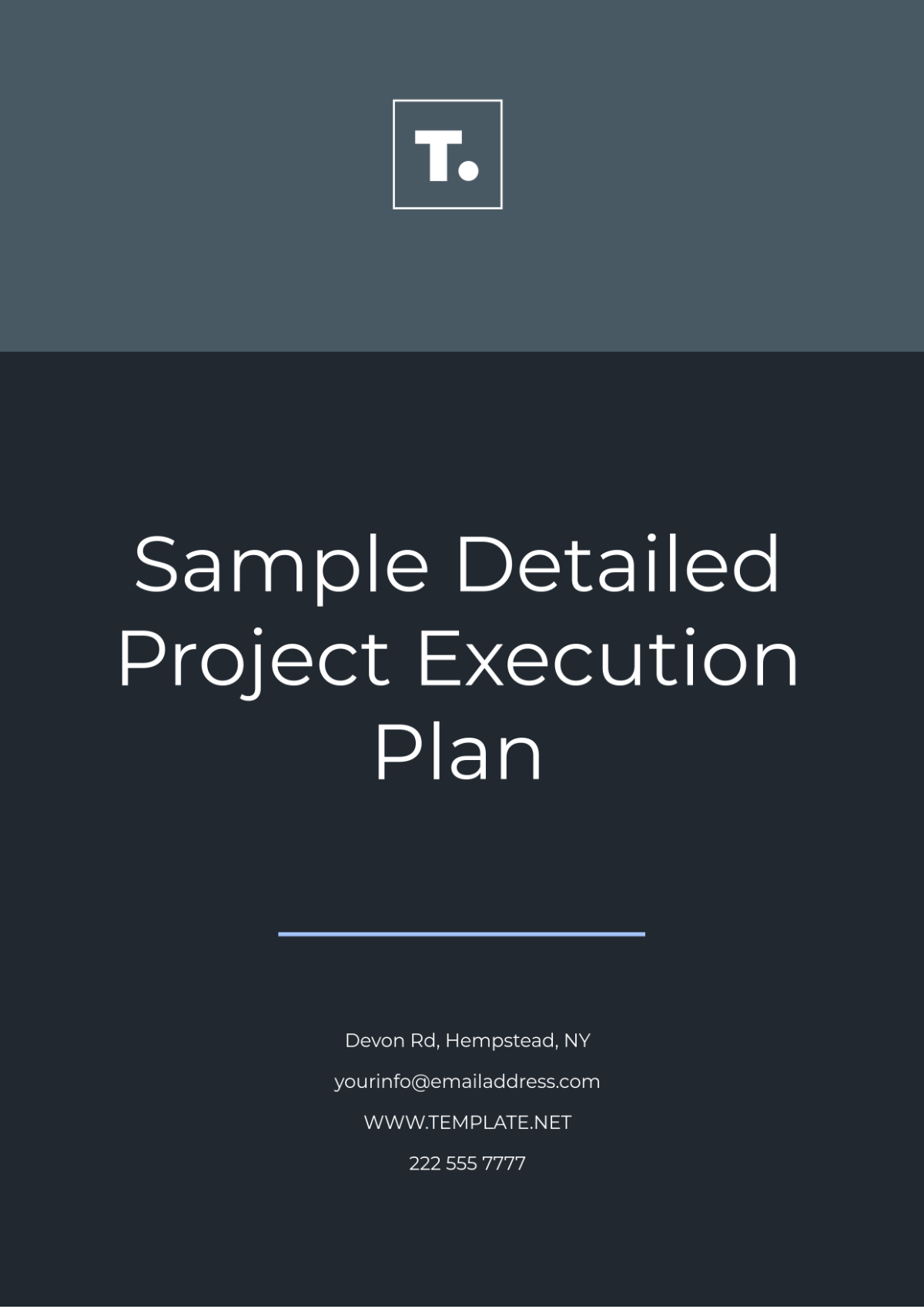 Sample Detailed Project Execution Plan Template - Edit Online & Download