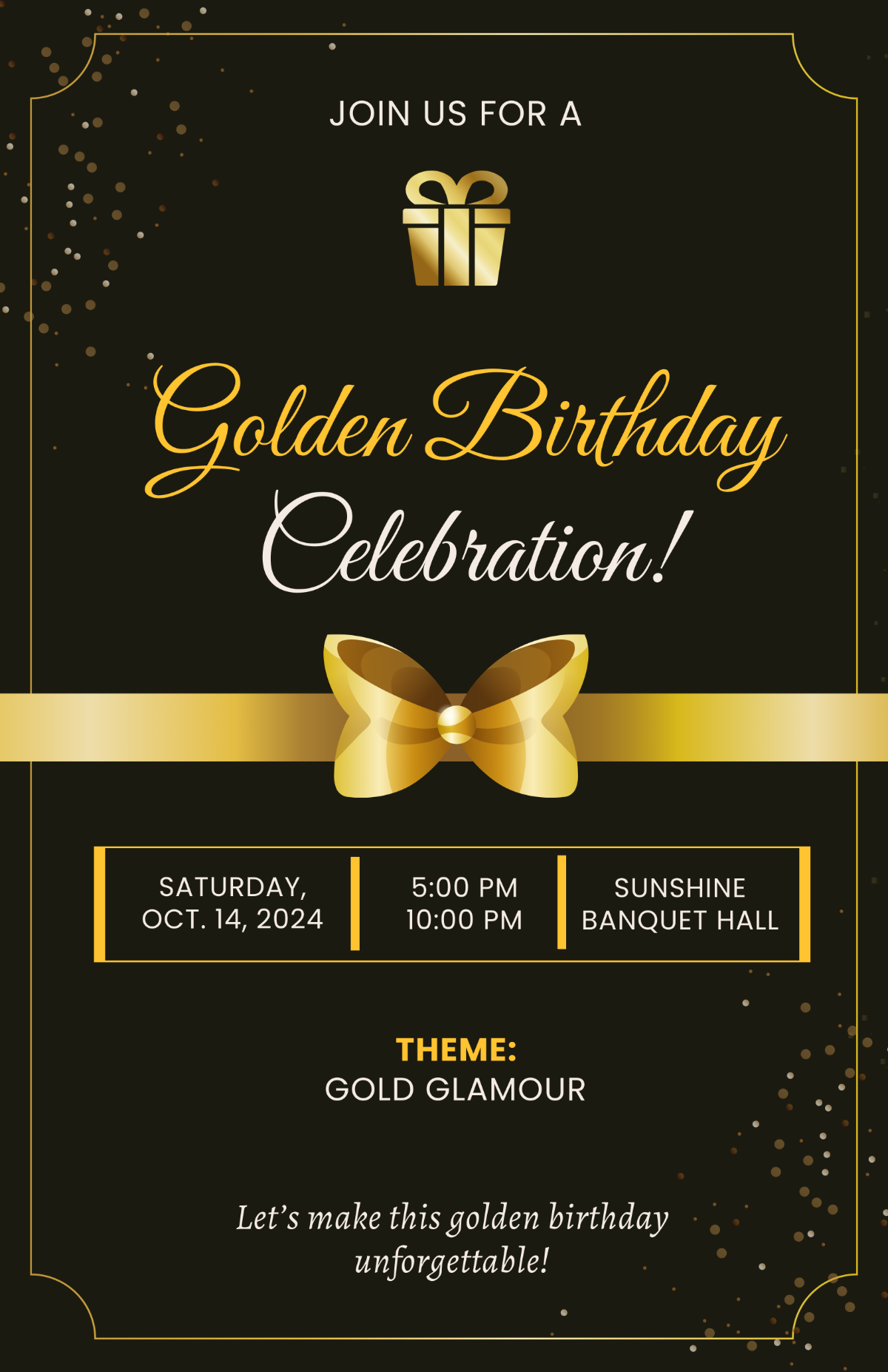 Golden Birthday Poster