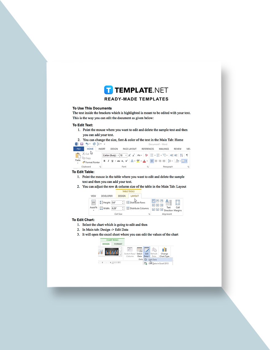 Blank Software & IT Statement Template