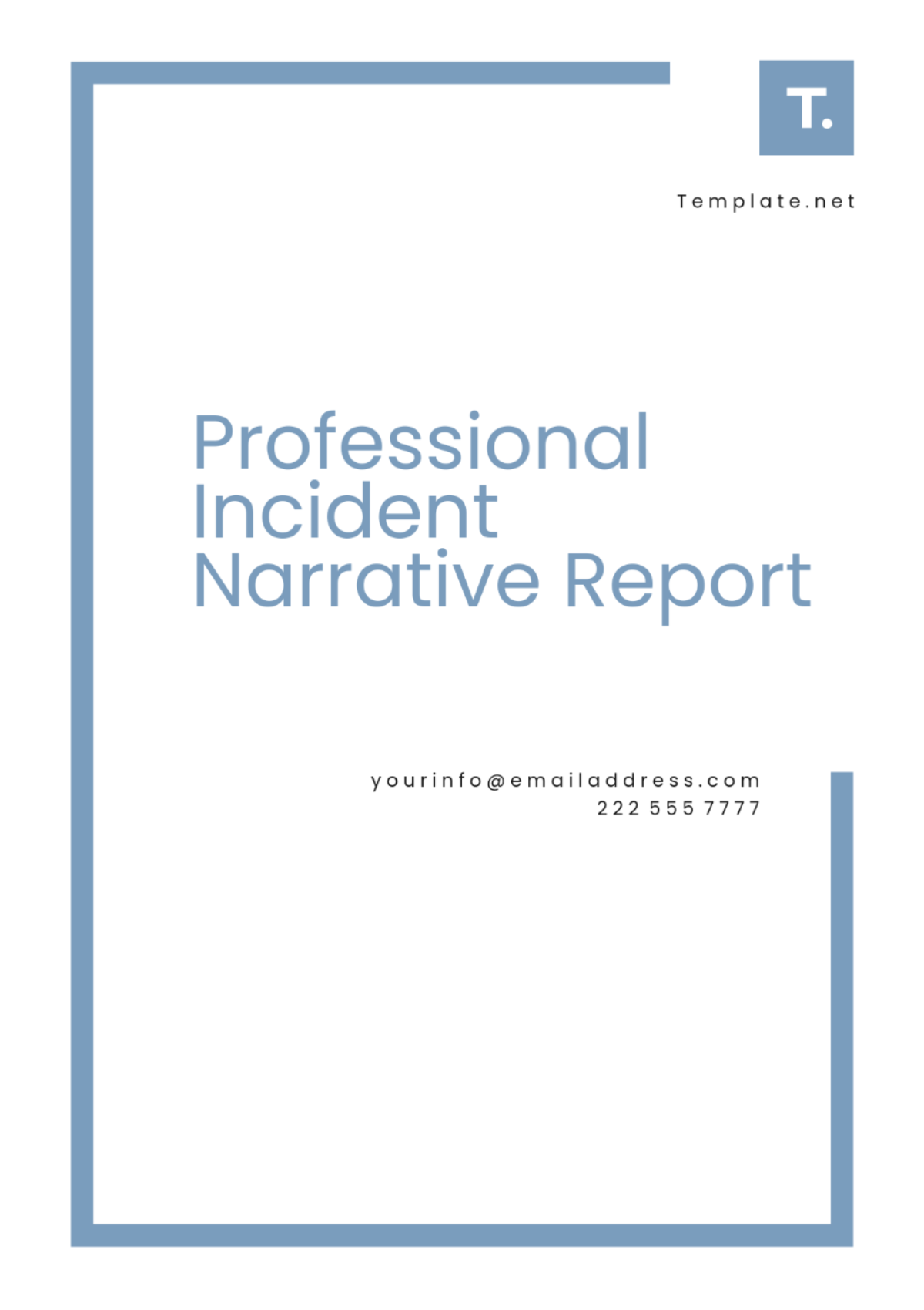 Professional Incident Narrative Report Template - Download | Template.net