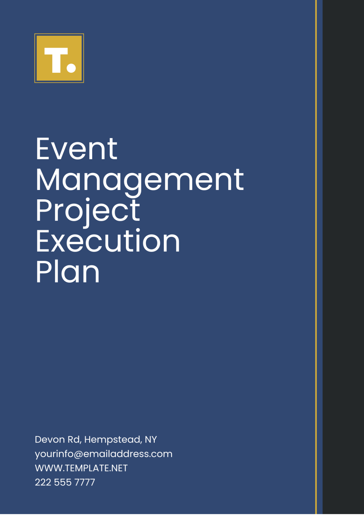 Event Management Project Execution Plan Template - Edit Online & Download