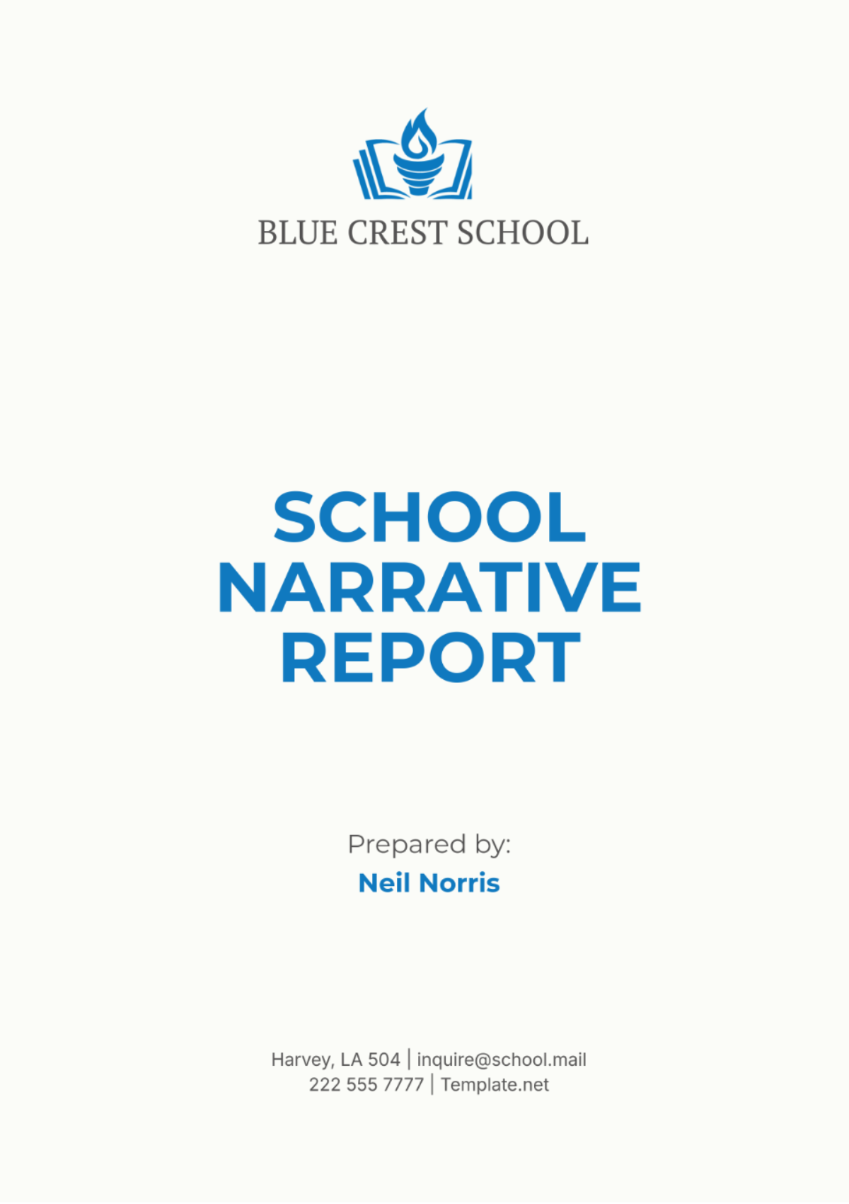 School Narrative Report Template - Edit Online & Download