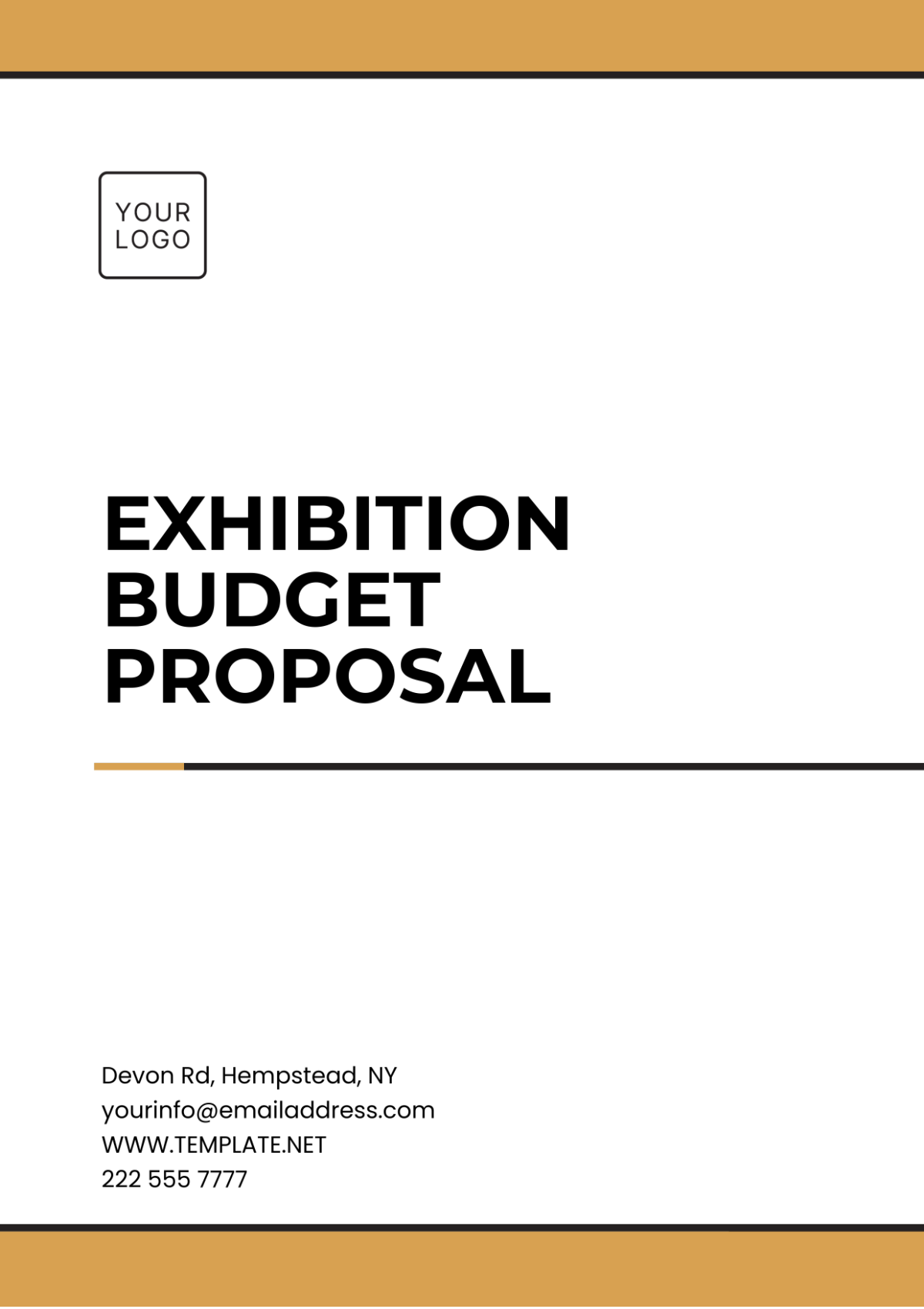 Format Exhibition Budget Proposal Template - Edit Online & Download