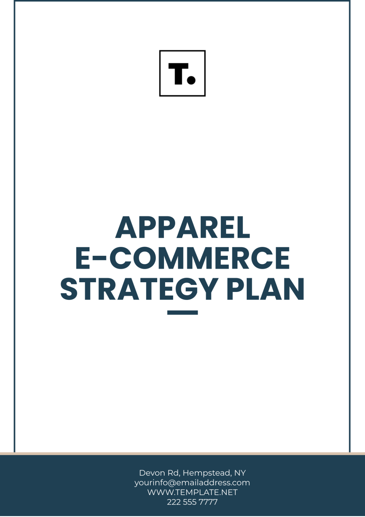 Apparel E-commerce Strategy Plan Template - Edit Online & Download