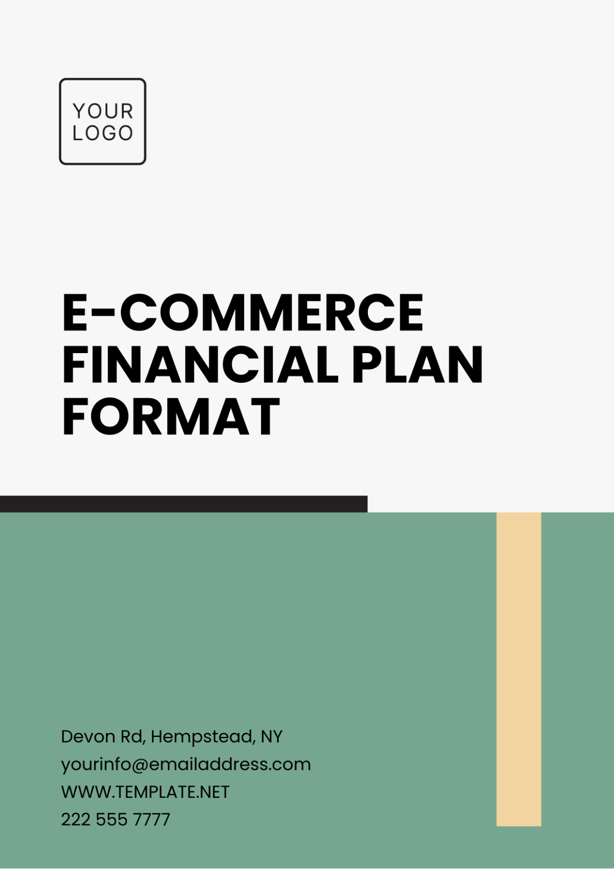 E-commerce Financial Plan Format Template - Edit Online & Download