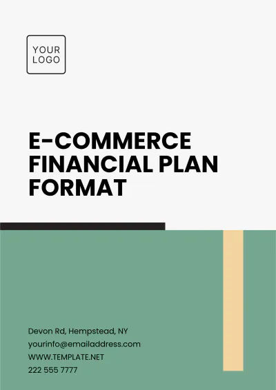 Free E-commerce Financial Plan Format Template to Edit Online