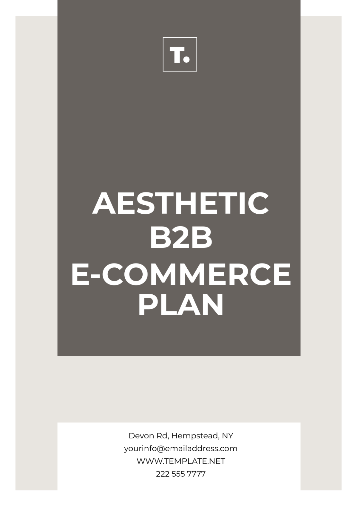 Aesthetic B2B E-Commerce Plan Template - Edit Online & Download