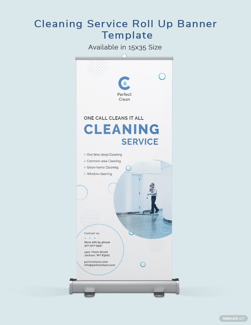 Cleaning Services Roll Up Banner Template