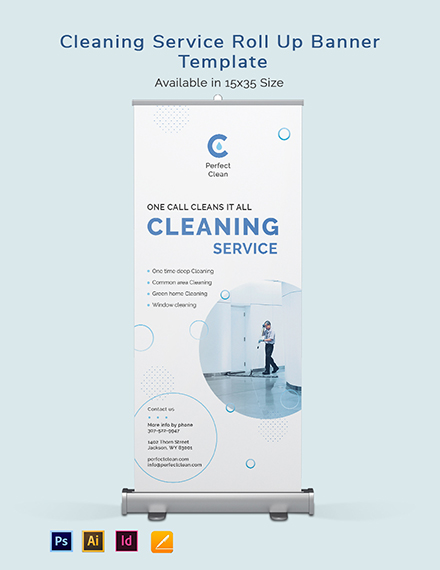 Cleaning Services Roll Up Banner 