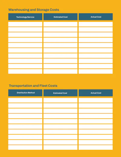 Free Logistics Company Budget Planner Template to Edit Online