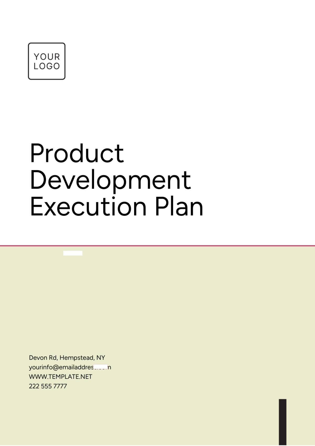 Product Development Execution Plan Template - Edit Online & Download