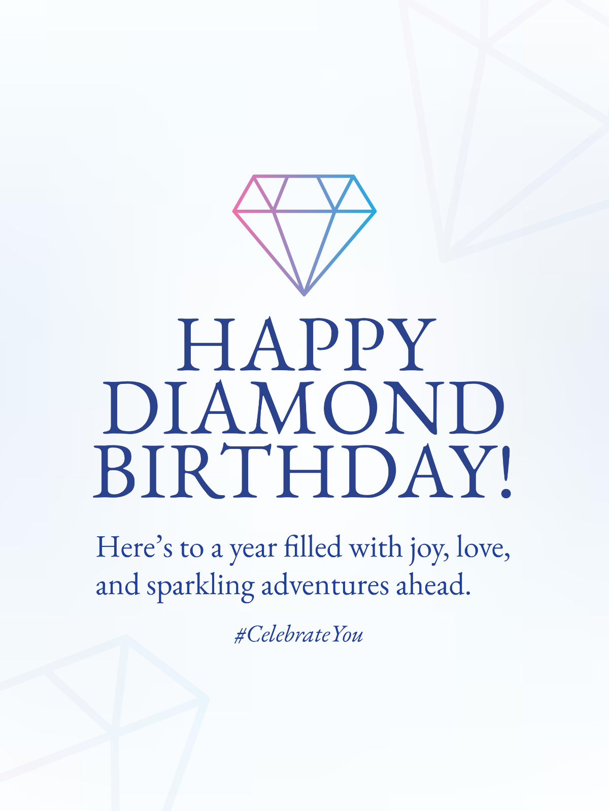 Diamond Birthday Social Media Post