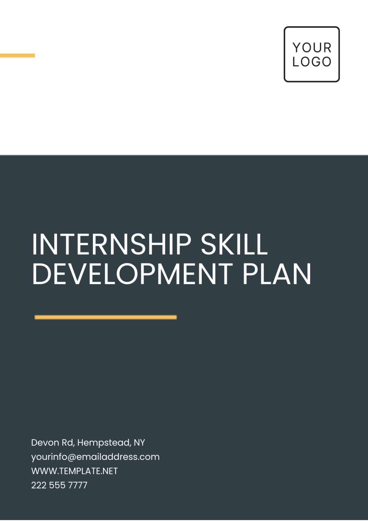 Internship Skill Development Plan Template - Edit Online & Download