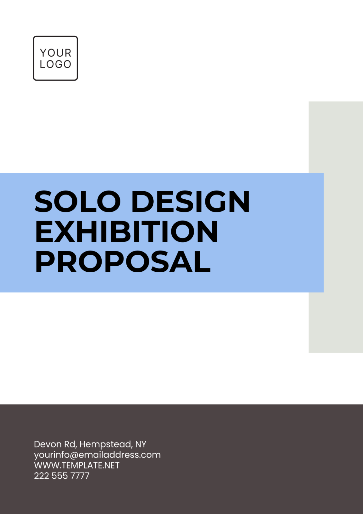 Solo Design Exhibition Proposal Template - Edit Online & Download