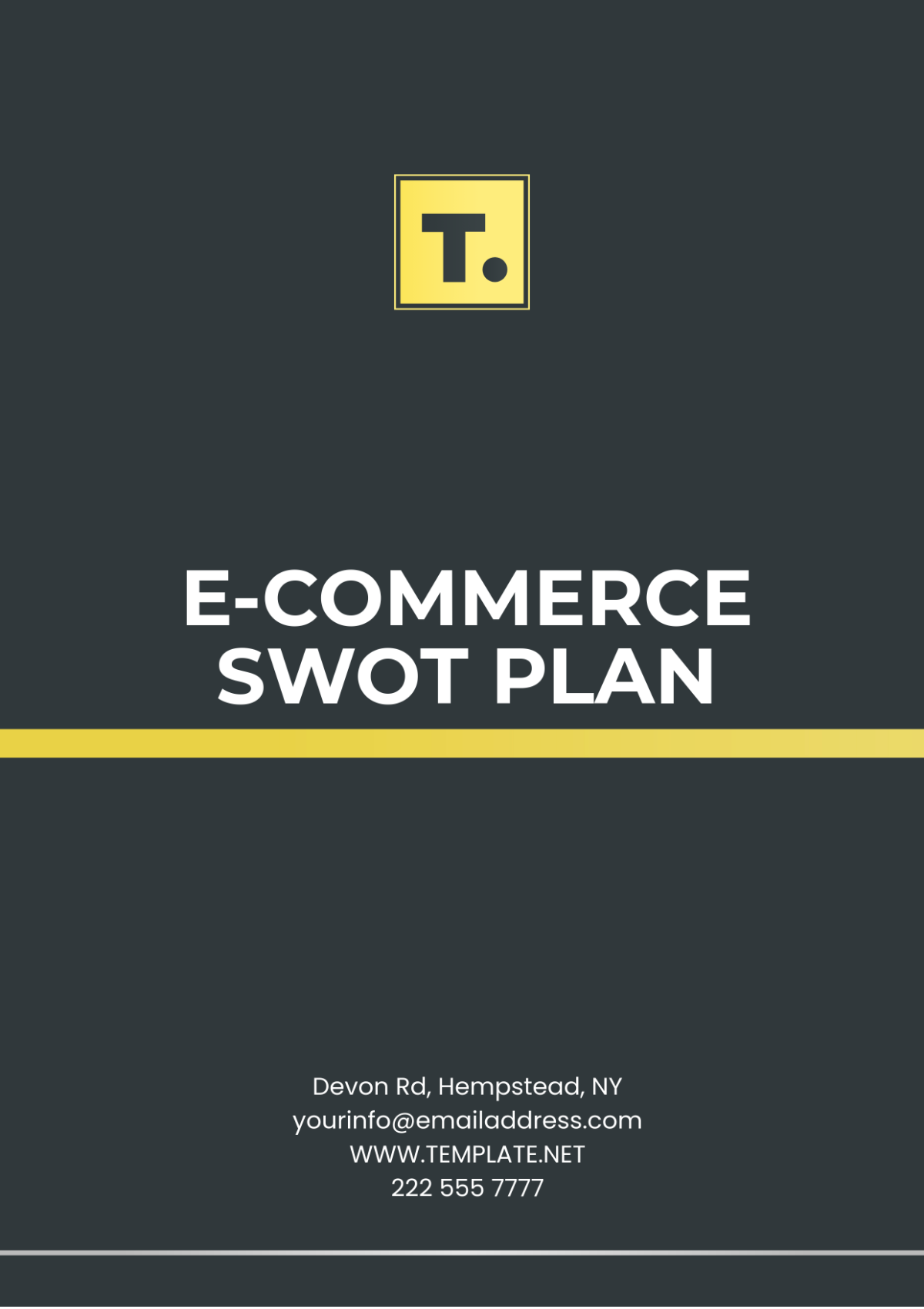 E-Commerce SWOT Plan Template - Edit Online & Download