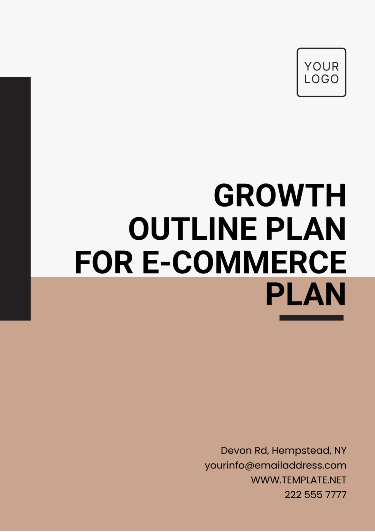 Growth Outline Plan for E-Commerce Plan Template - Edit Online & Download