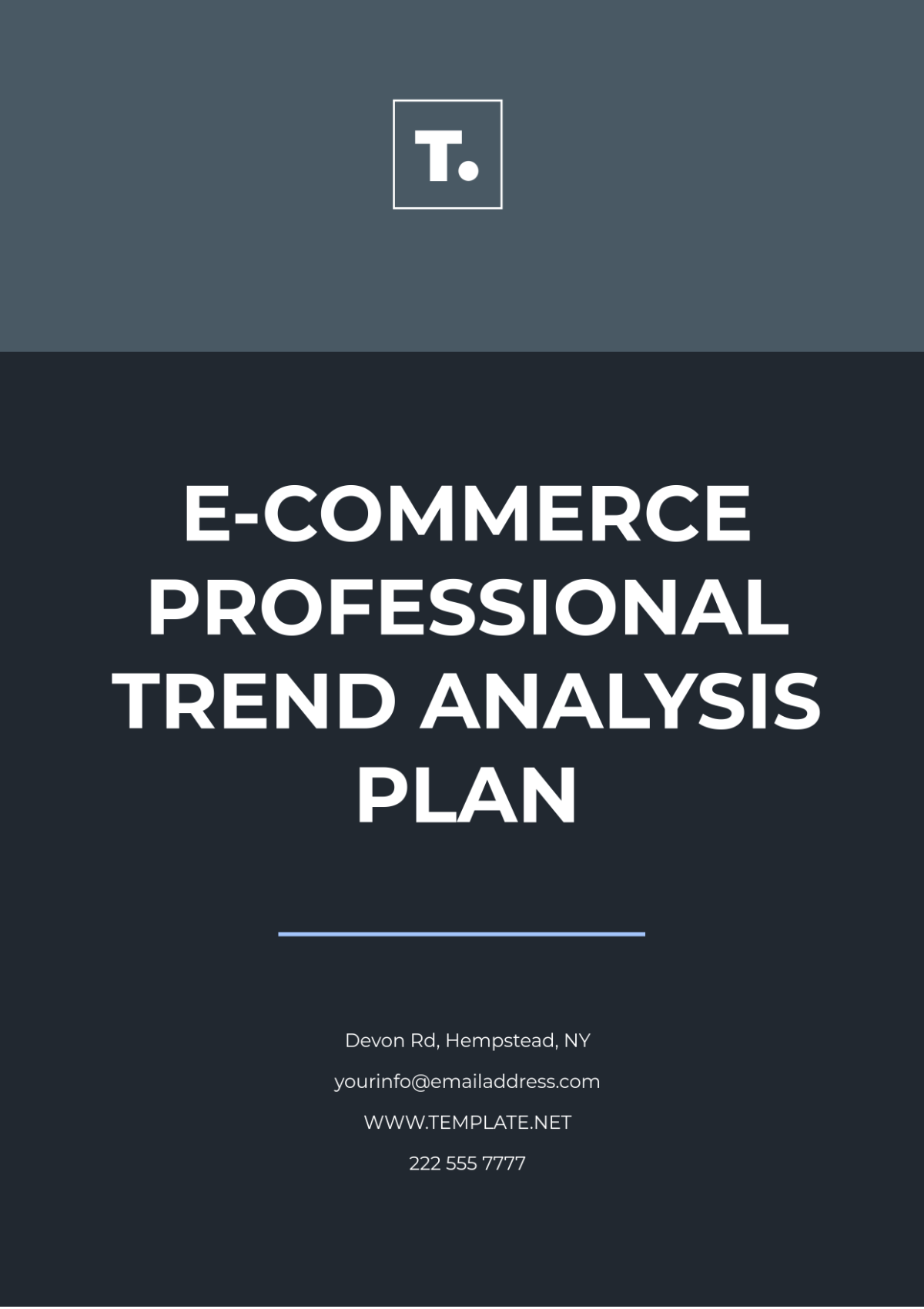 E-Commerce Professional Trend Analysis Plan Template - Edit Online & Download