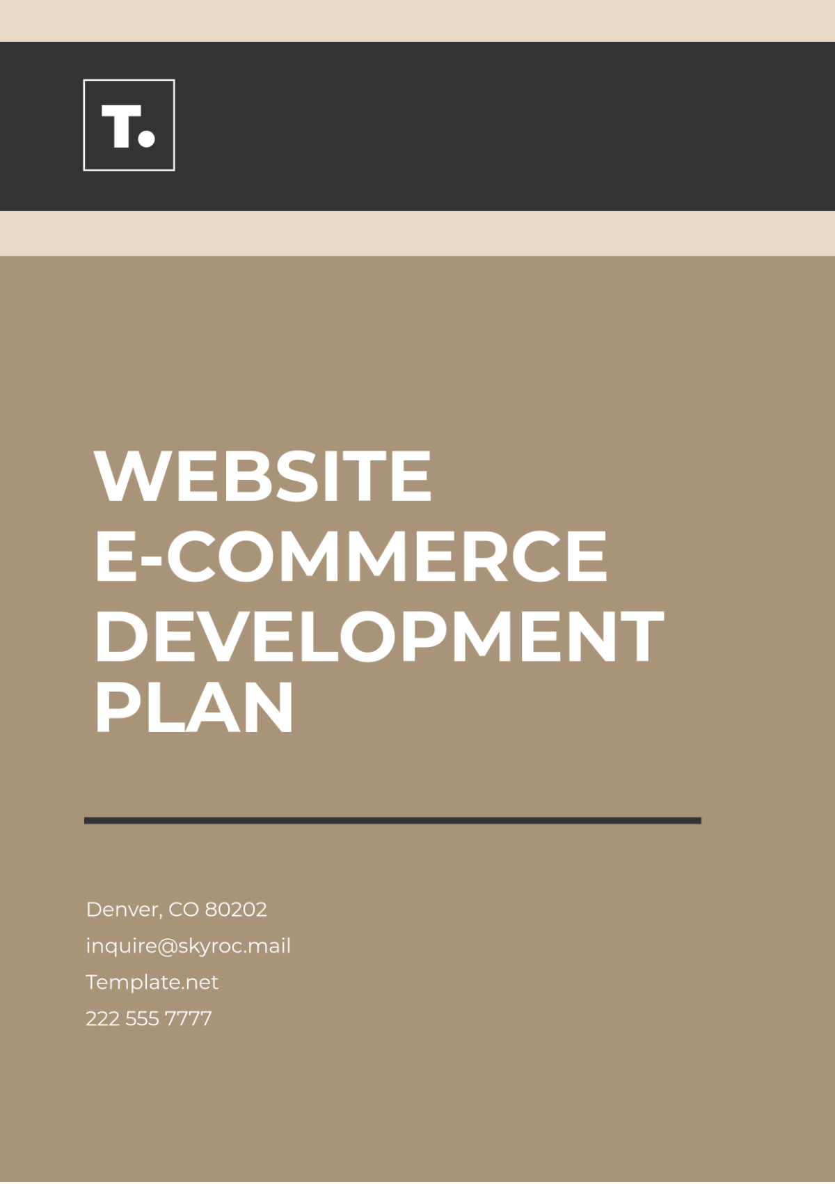 Website E-Commerce Development Plan Template - Edit Online & Download