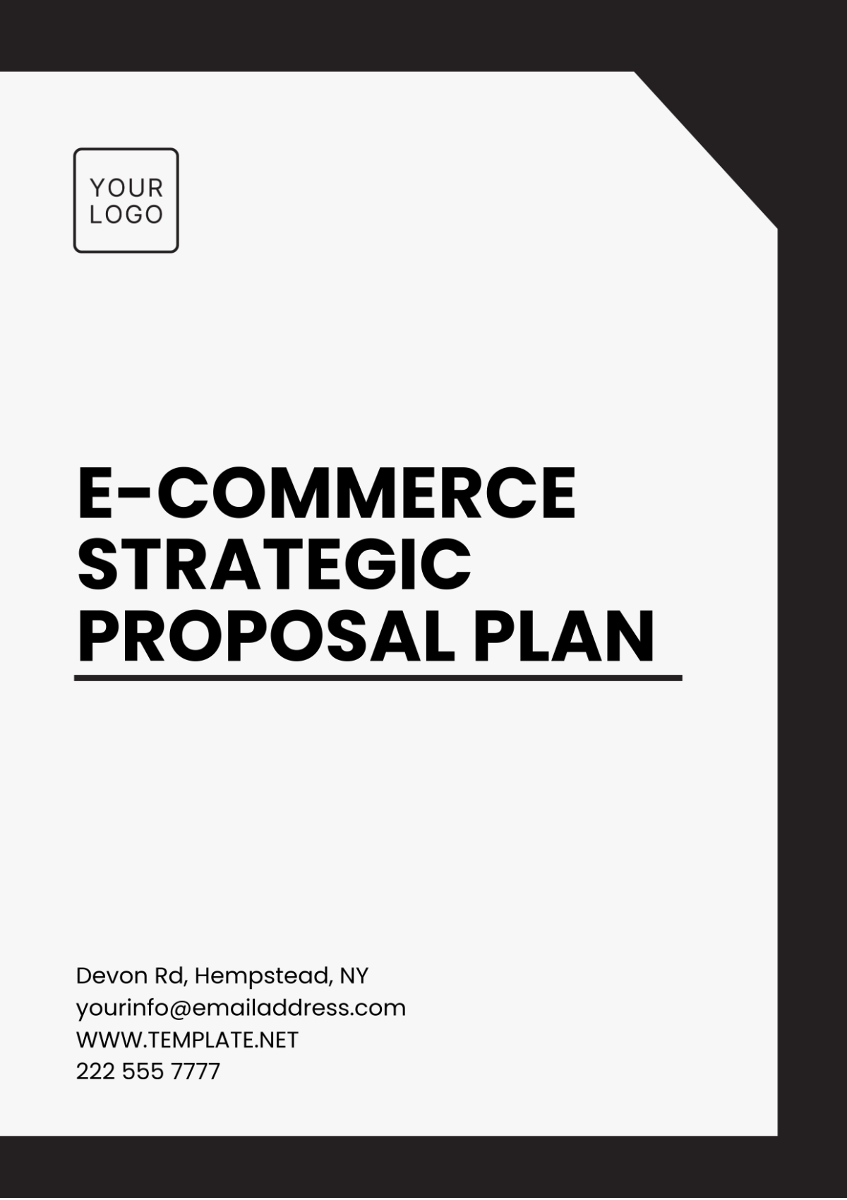 E- Commerce Strategic Proposal Plan Template - Edit Online & Download