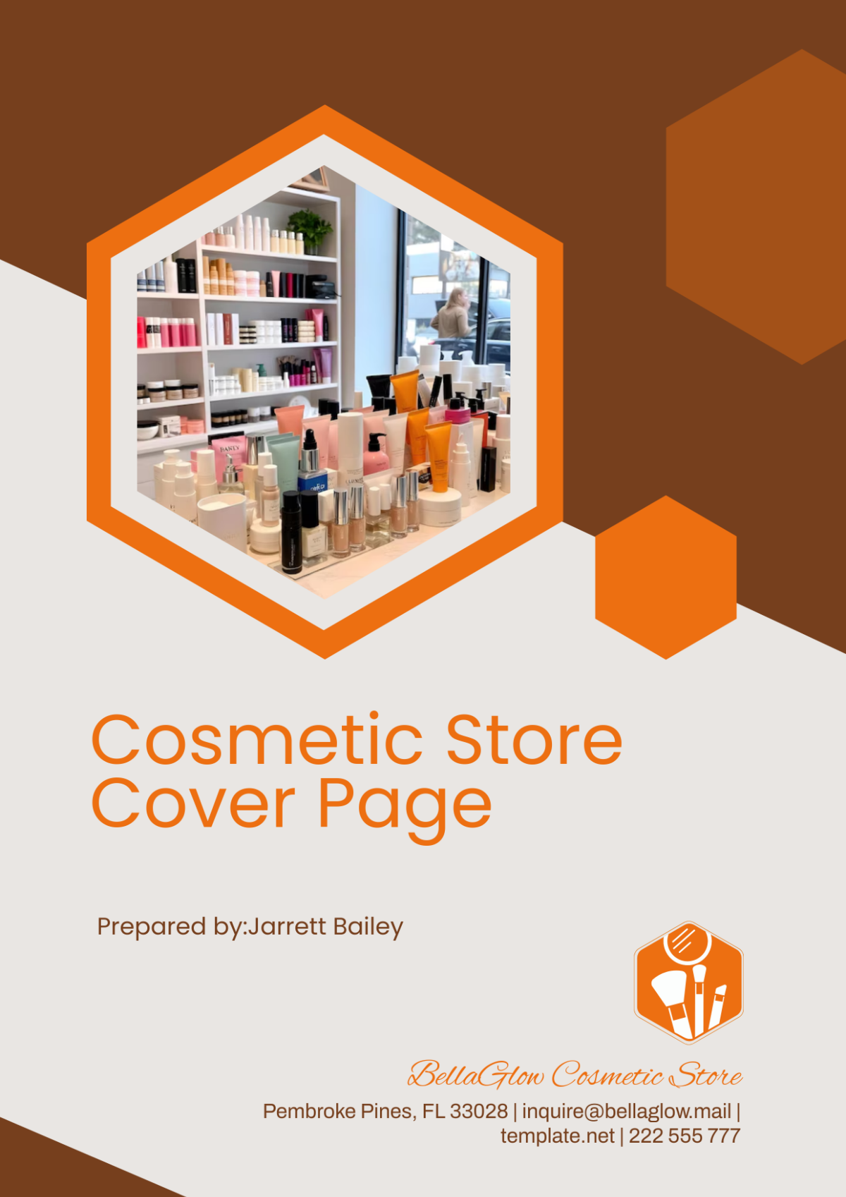 Cosmetic Store Cover Page