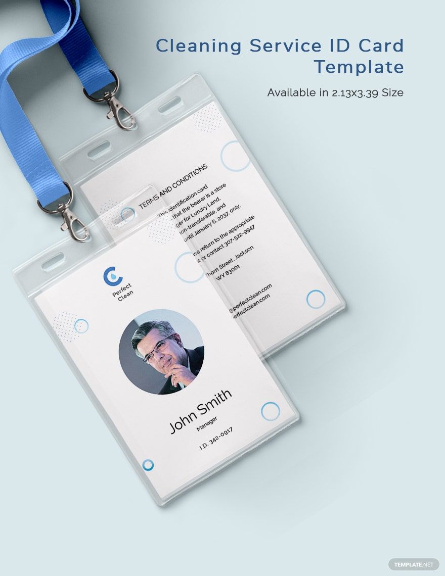 Cleaning Services ID Card Template
