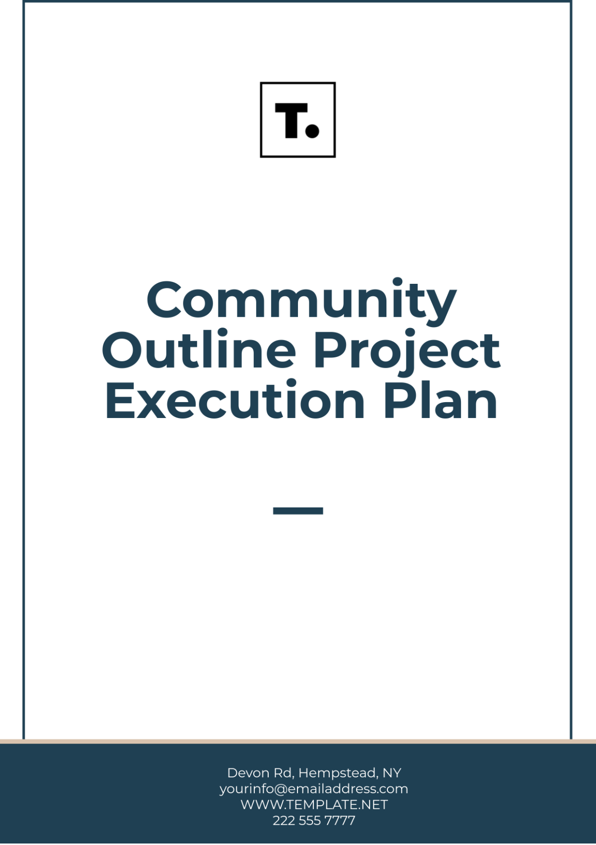 Community Outline Project Execution Plan Template - Edit Online & Download