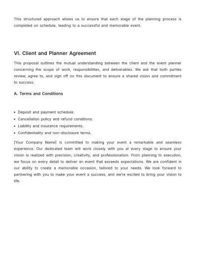 Free Event Planner Proposal Template to Edit Online
