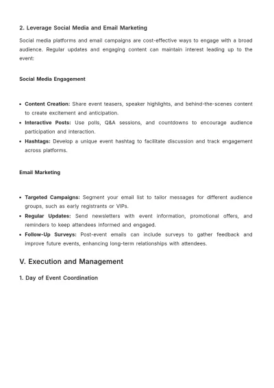 Free Event Planner Plan Template to Edit Online
