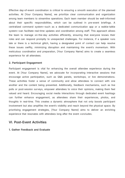 Free Event Planner Plan Template to Edit Online