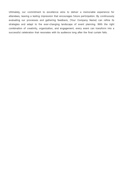 Free Event Planner Plan Template to Edit Online