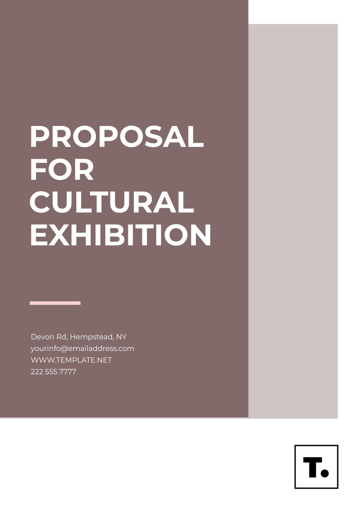 Proposal for Cultural Exhibition Template - Edit Online & Download