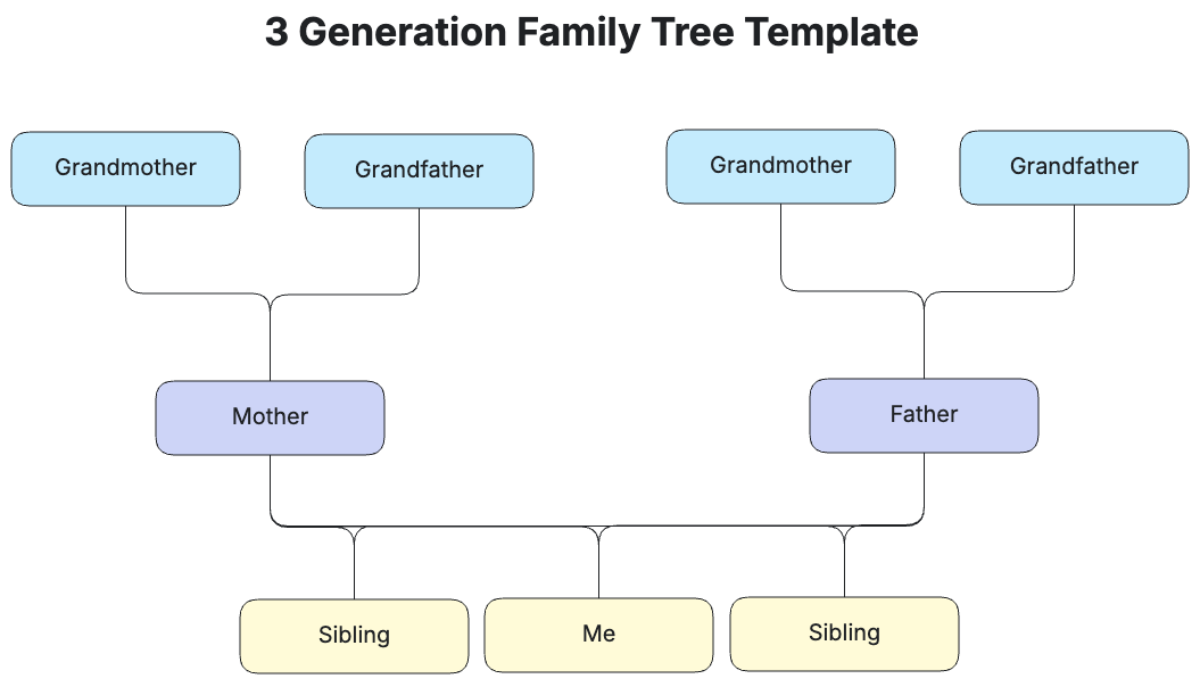 3 Generation Family Tree Template - Download | Template.net