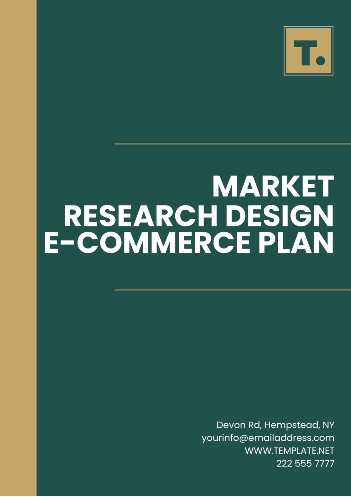 Market Research Design E-Commerce Plan Template - Edit Online & Download