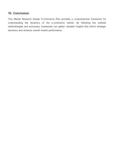 Free Market Research Design E-Commerce Plan Template to Edit Online