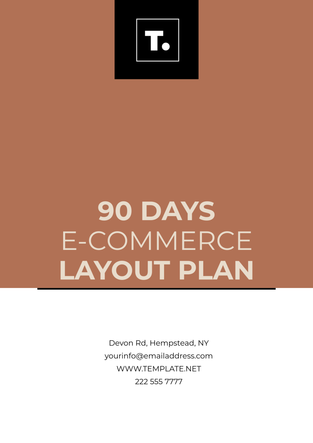 90 Days E-commerce Layout Plan Template - Edit Online & Download