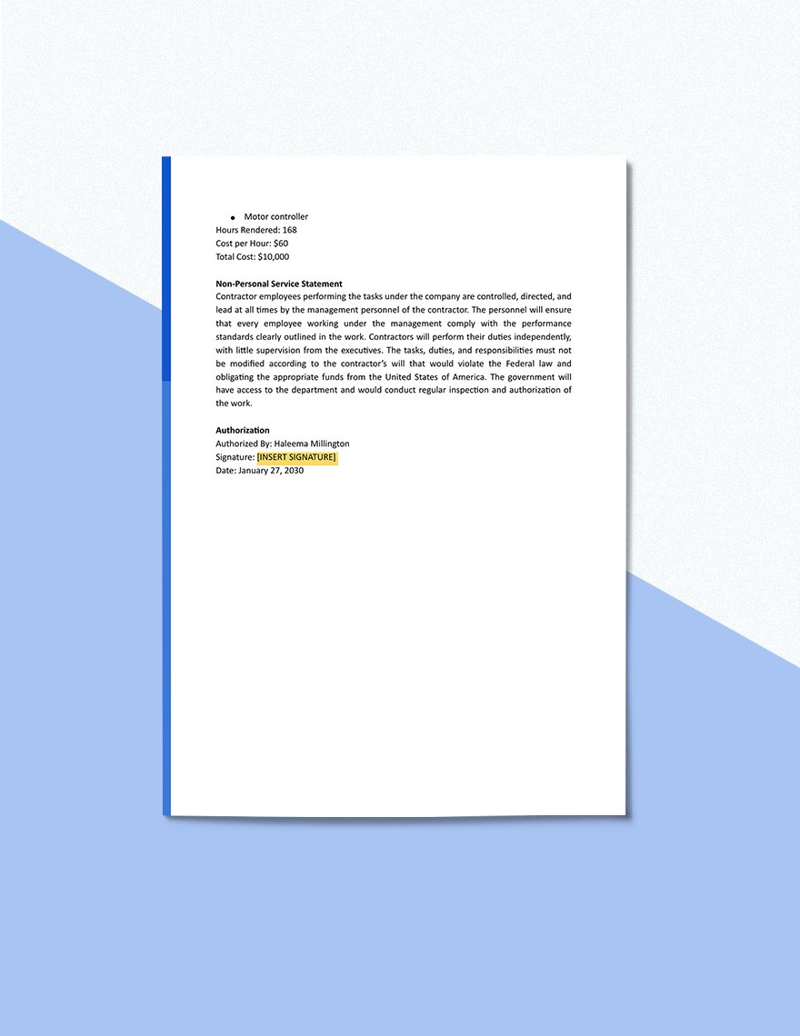 Technology Statement of Work Template