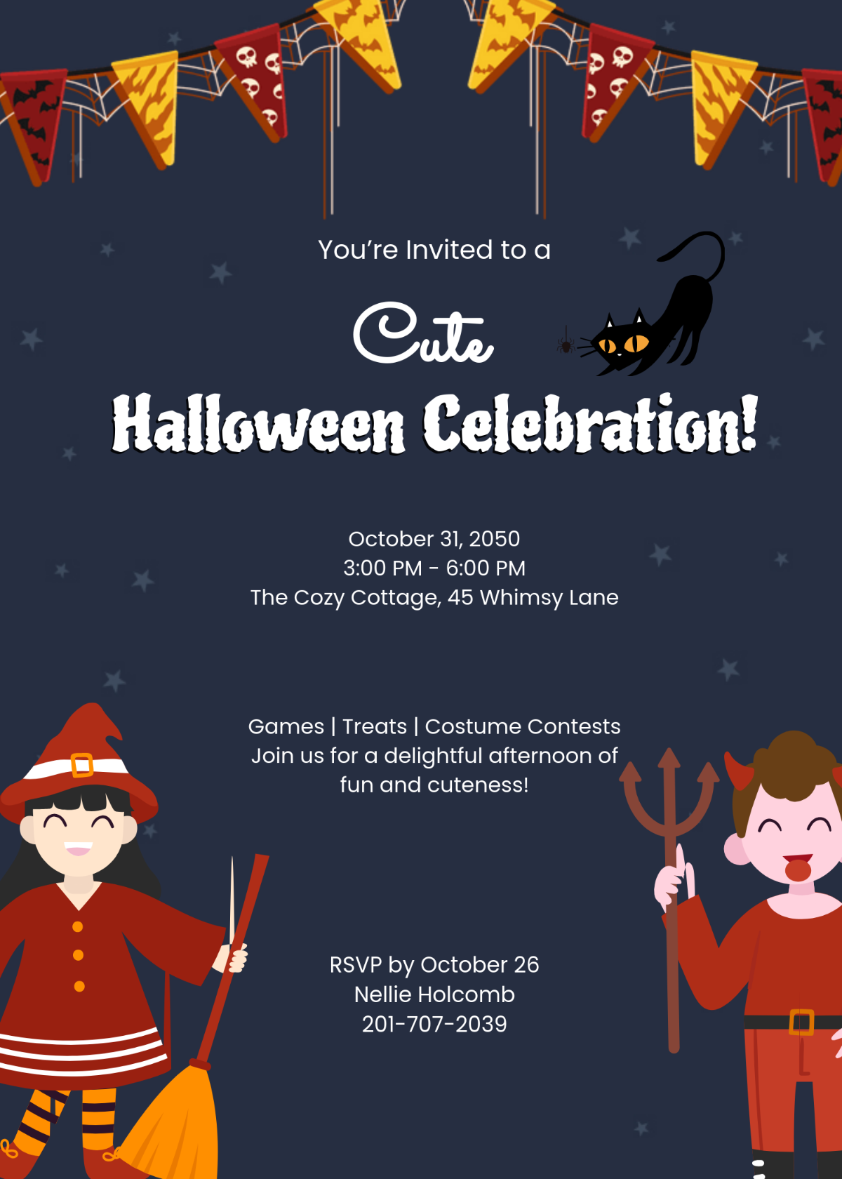 Cute Halloween Invitation