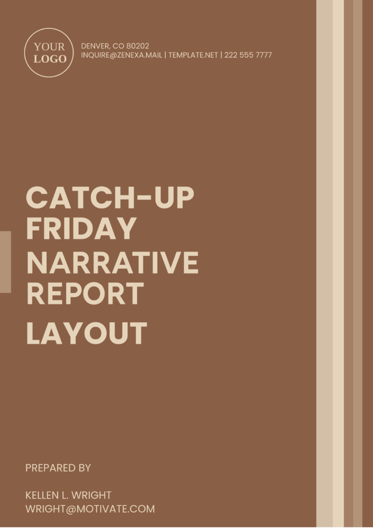 Catch-Up Friday Narrative Report Layout Template - Edit Online & Download