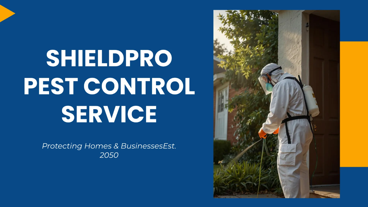 Free Pest Control Service Presentation Template to Edit Online
