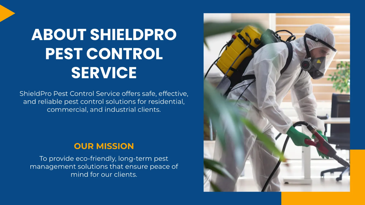 Free Pest Control Service Presentation Template to Edit Online