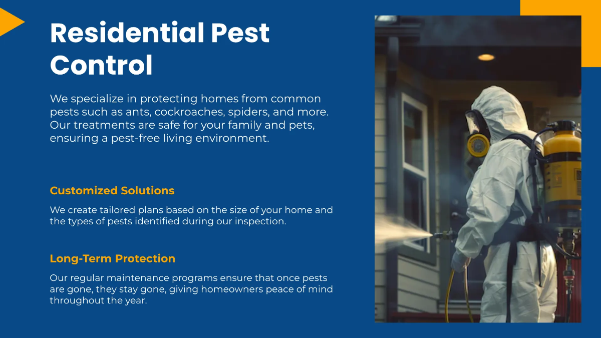 Free Pest Control Service Presentation Template to Edit Online