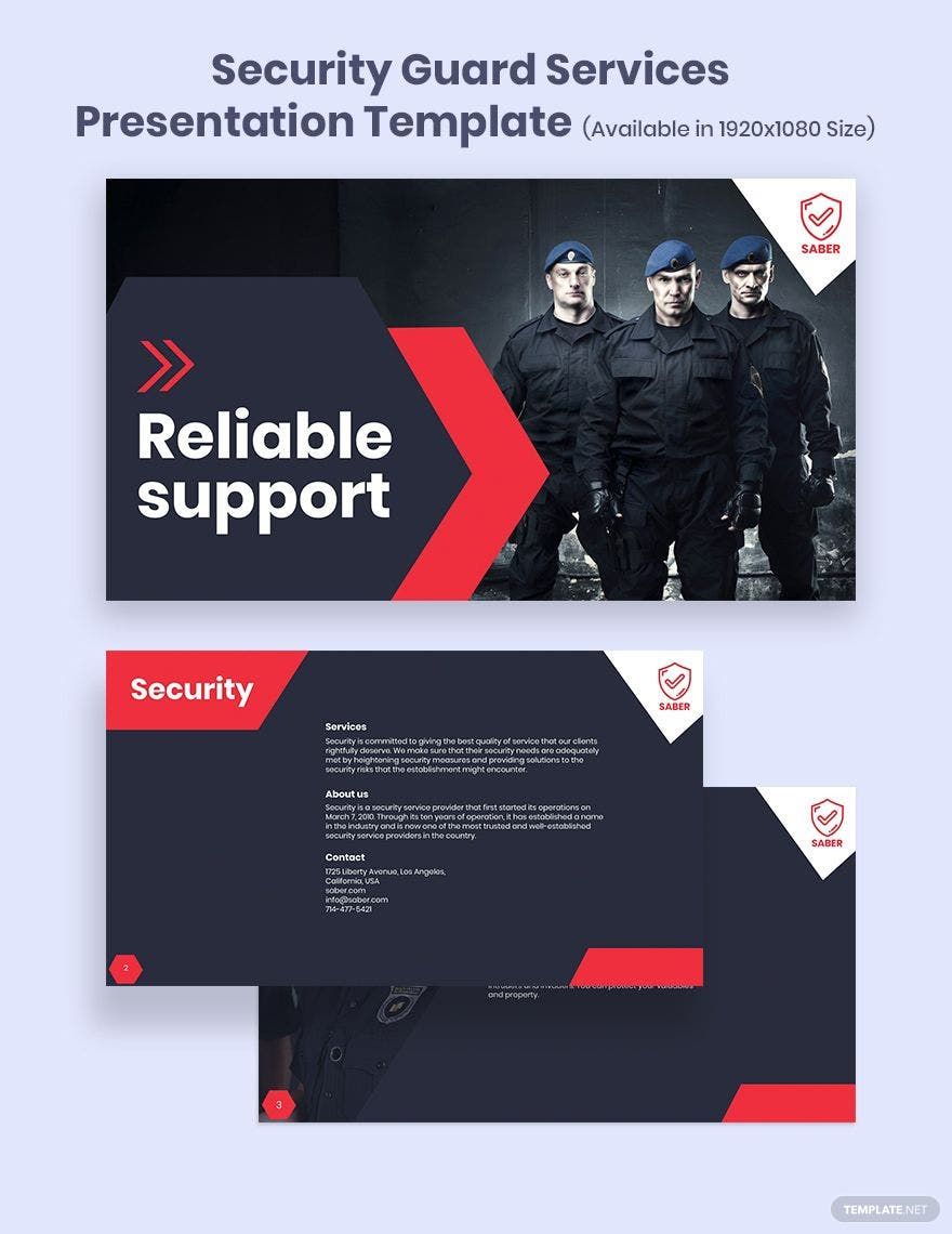 Security Guard Services Presentation Template Google Slides Security Guard Services Presentation Template Google Slides