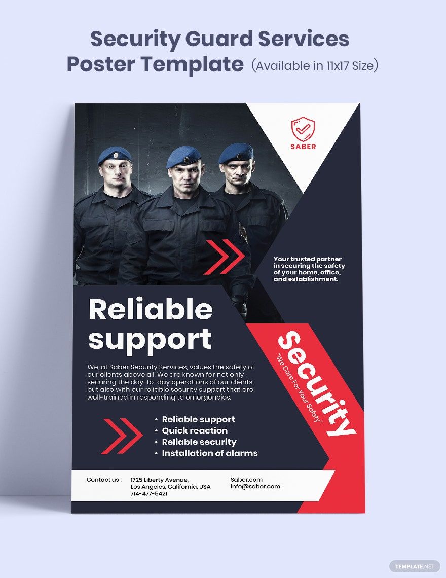 Security Guard Services Poster Template
