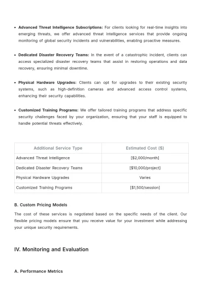 Free Security Service Plan Template to Edit Online