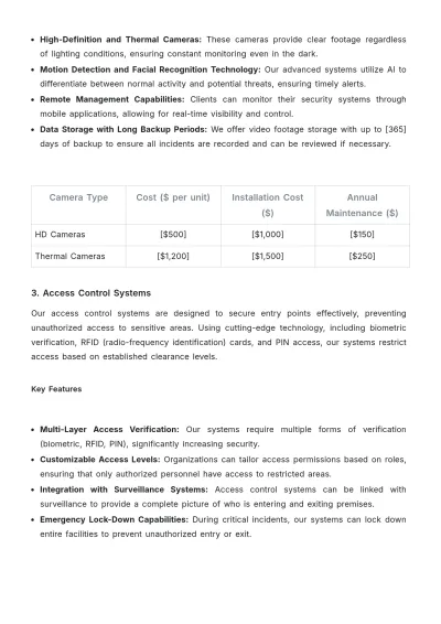 Free Security Service Plan Template to Edit Online
