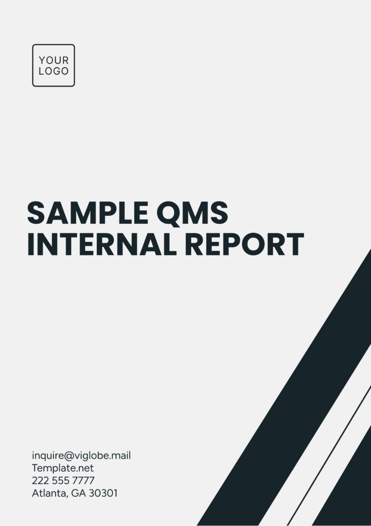 Sample QMS Internal Report Template - Edit Online & Download