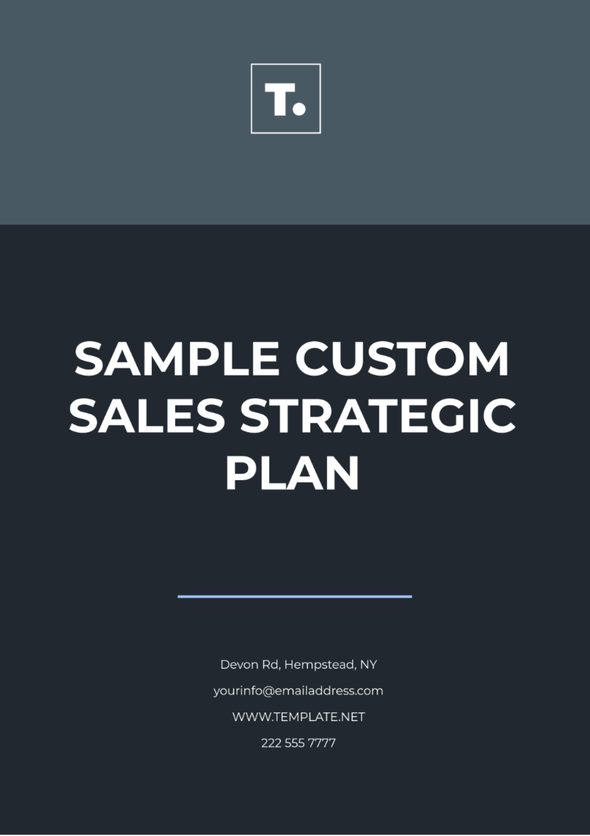 Sample Custom Sales Strategic Plan Template - Edit Online & Download