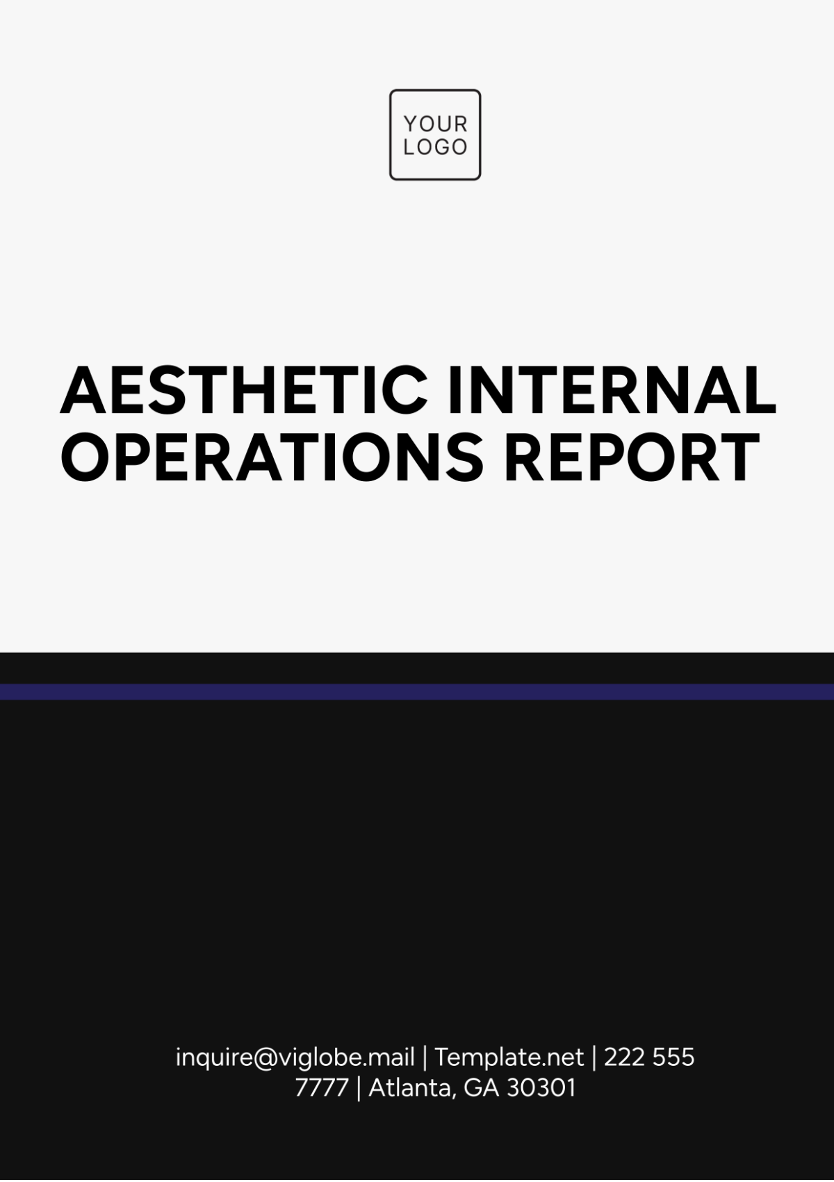 Aesthetic Internal Operations Report Template - Edit Online & Download